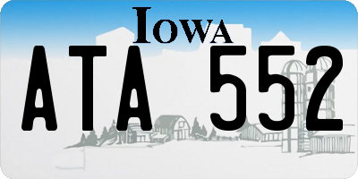 IA license plate ATA552