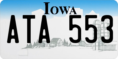 IA license plate ATA553