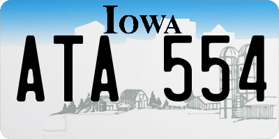 IA license plate ATA554