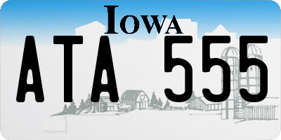 IA license plate ATA555