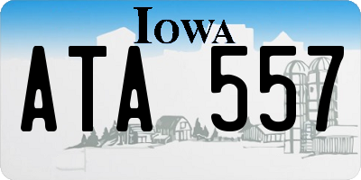IA license plate ATA557