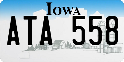 IA license plate ATA558