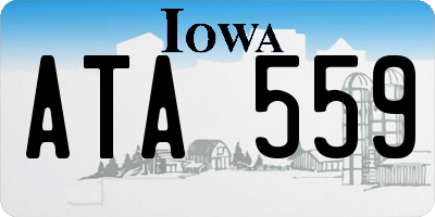 IA license plate ATA559