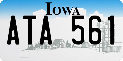 IA license plate ATA561