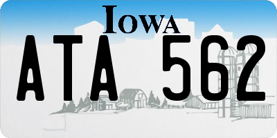 IA license plate ATA562