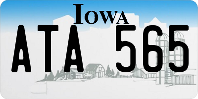 IA license plate ATA565