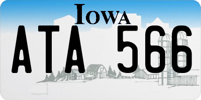 IA license plate ATA566