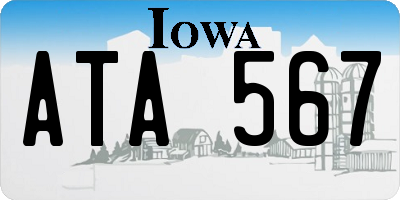 IA license plate ATA567