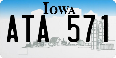 IA license plate ATA571