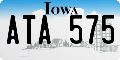 IA license plate ATA575