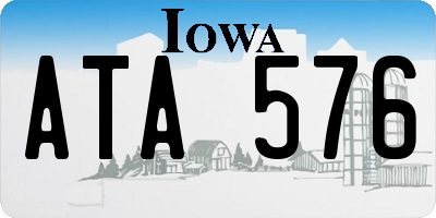 IA license plate ATA576