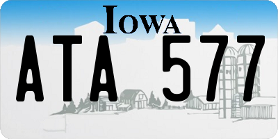 IA license plate ATA577