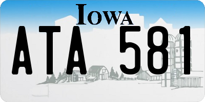 IA license plate ATA581