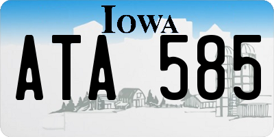 IA license plate ATA585