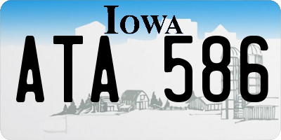 IA license plate ATA586