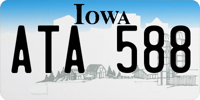 IA license plate ATA588