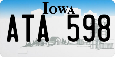 IA license plate ATA598