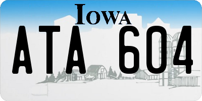 IA license plate ATA604