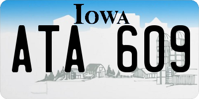 IA license plate ATA609