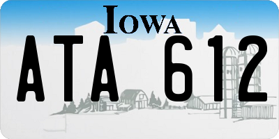 IA license plate ATA612