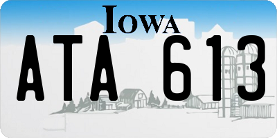 IA license plate ATA613
