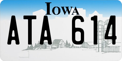 IA license plate ATA614