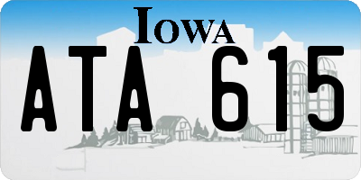 IA license plate ATA615