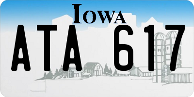 IA license plate ATA617