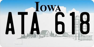 IA license plate ATA618