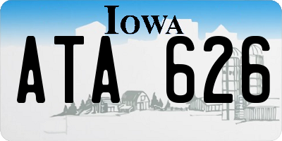 IA license plate ATA626