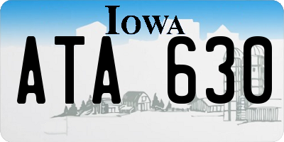 IA license plate ATA630