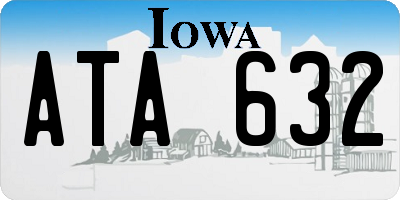 IA license plate ATA632
