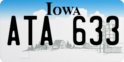 IA license plate ATA633