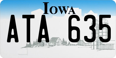 IA license plate ATA635