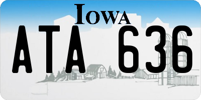 IA license plate ATA636
