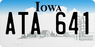 IA license plate ATA641