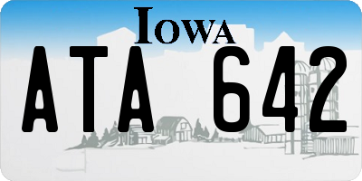 IA license plate ATA642