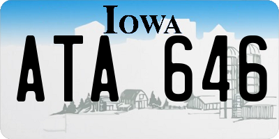 IA license plate ATA646