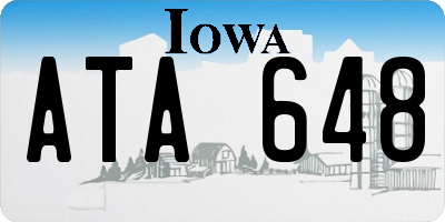 IA license plate ATA648