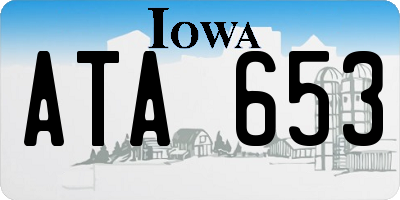 IA license plate ATA653