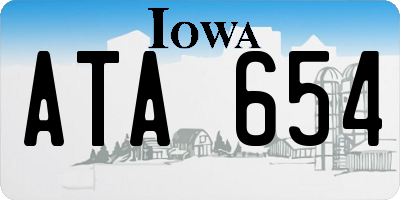 IA license plate ATA654