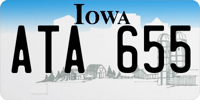 IA license plate ATA655