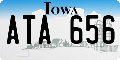 IA license plate ATA656