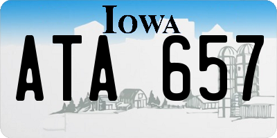 IA license plate ATA657