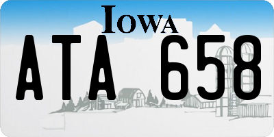 IA license plate ATA658