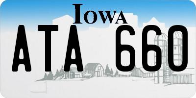 IA license plate ATA660
