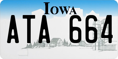 IA license plate ATA664