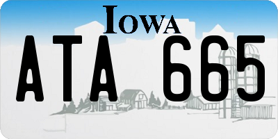 IA license plate ATA665