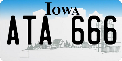 IA license plate ATA666
