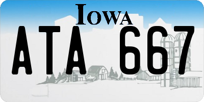IA license plate ATA667